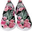 Expressive Watercolor Flowers Botanical Foliage Kids  Slip On Sneakers View1