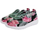 Expressive Watercolor Flowers Botanical Foliage Kids  Slip On Sneakers View2