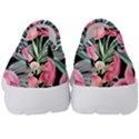 Expressive Watercolor Flowers Botanical Foliage Kids  Slip On Sneakers View4