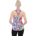 Delightful watercolor flowers and foliage Piece Up Tank Top View2