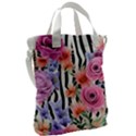 Delightful watercolor flowers and foliage Canvas Messenger Bag View2