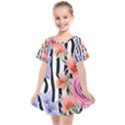 Delightful watercolor flowers and foliage Kids  Smock Dress View1