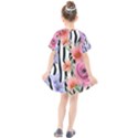 Delightful watercolor flowers and foliage Kids  Smock Dress View2