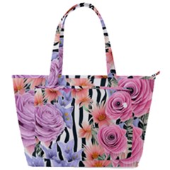 Delightful Watercolor Flowers And Foliage Back Pocket Shoulder Bag  by GardenOfOphir