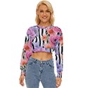 Delightful watercolor flowers and foliage Lightweight Long Sleeve Sweatshirt View1