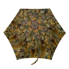 Rusty Orange Abstract Surface Mini Folding Umbrellas by dflcprintsclothing