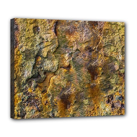 Rusty Orange Abstract Surface Deluxe Canvas 24  X 20  (stretched) by dflcprintsclothing