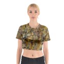 Rusty Orange Abstract Surface Cotton Crop Top View1