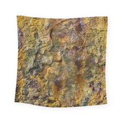 Rusty Orange Abstract Surface Square Tapestry (small)