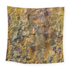 Rusty Orange Abstract Surface Square Tapestry (large) by dflcprintsclothing