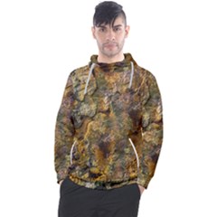 Rusty Orange Abstract Surface Men s Pullover Hoodie by dflcprintsclothing