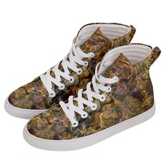 Rusty Orange Abstract Surface Women s Hi-top Skate Sneakers by dflcprintsclothing