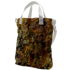 Rusty Orange Abstract Surface Canvas Messenger Bag by dflcprintsclothing