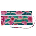 Different Watercolor Flowers Botanical Foliage Roll Up Canvas Pencil Holder (S) View2