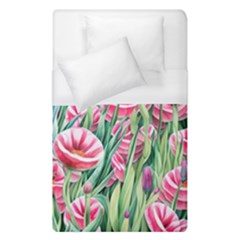 Cute Watercolor Flowers And Foliage Duvet Cover (single Size) by GardenOfOphir