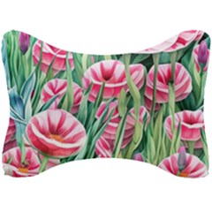 Cute Watercolor Flowers And Foliage Seat Head Rest Cushion by GardenOfOphir