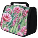 Cute watercolor flowers and foliage Full Print Travel Pouch (Big) View1