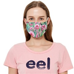 Cute Watercolor Flowers And Foliage Cloth Face Mask (adult) by GardenOfOphir