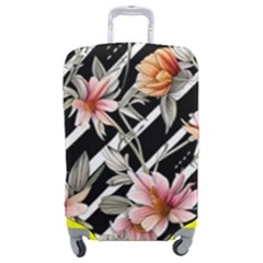 Celestial Watercolor Flowers Luggage Cover (medium) by GardenOfOphir