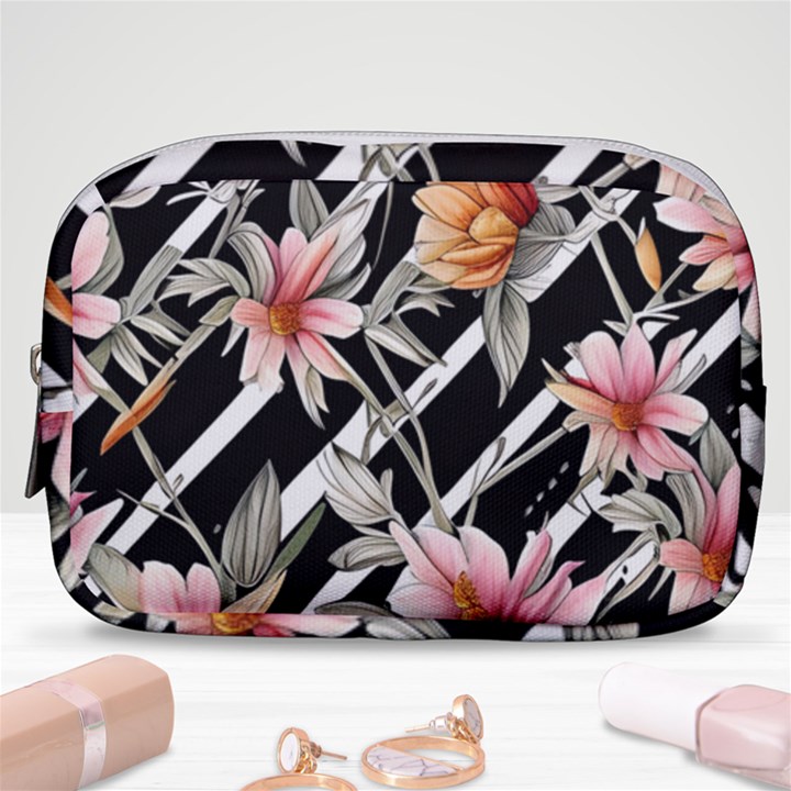 Celestial Watercolor Flowers Make Up Pouch (Small)