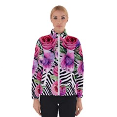 Classy And Chic Watercolor Flowers Women s Bomber Jacket by GardenOfOphir