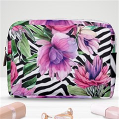 Classy And Chic Watercolor Flowers Make Up Pouch (medium) by GardenOfOphir