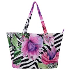 Classy And Chic Watercolor Flowers Full Print Shoulder Bag by GardenOfOphir