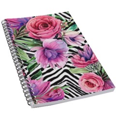 Classy And Chic Watercolor Flowers 5 5  X 8 5  Notebook by GardenOfOphir