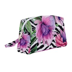 Classy And Chic Watercolor Flowers Wristlet Pouch Bag (medium) by GardenOfOphir