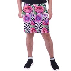 Classy And Chic Watercolor Flowers Men s Pocket Shorts by GardenOfOphir