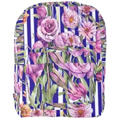 Classy And Chic Watercolor Flowers Full Print Backpack by GardenOfOphir