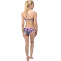 Classy and Chic Watercolor Flowers Twist Bandeau Bikini Set View2