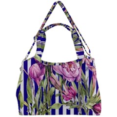 Classy And Chic Watercolor Flowers Double Compartment Shoulder Bag by GardenOfOphir