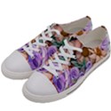 Cheerful and Captivating Watercolor Flowers Women s Low Top Canvas Sneakers View2