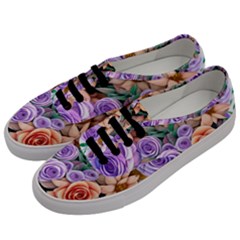 Cheerful And Captivating Watercolor Flowers Men s Classic Low Top Sneakers by GardenOfOphir