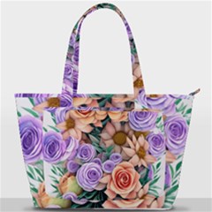 Cheerful And Captivating Watercolor Flowers Back Pocket Shoulder Bag  by GardenOfOphir