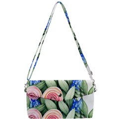 County Charm – Watercolor Flowers Botanical Removable Strap Clutch Bag by GardenOfOphir