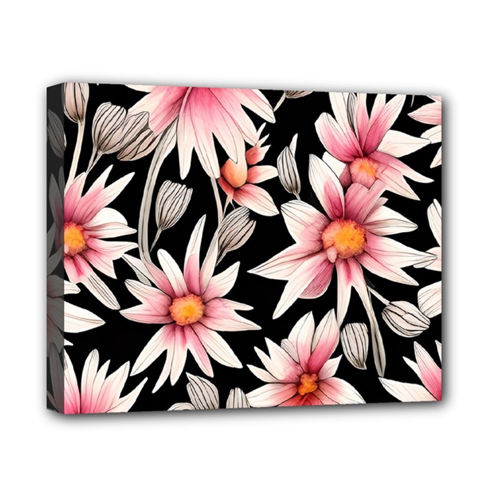 Charming and Celestial Watercolor Flowers Canvas 10  x 8  (Stretched)