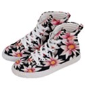 Charming and Celestial Watercolor Flowers Women s Hi-Top Skate Sneakers View2