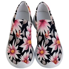 Charming And Celestial Watercolor Flowers Women s Lightweight Slip Ons by GardenOfOphir