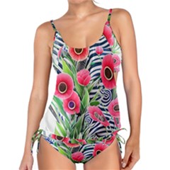 Cherished Blooms – Watercolor Flowers Botanical Tankini Set