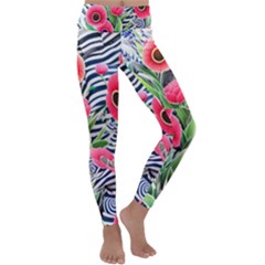 Cherished Blooms – Watercolor Flowers Botanical Kids  Lightweight Velour Classic Yoga Leggings