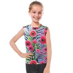 Cherished Blooms – Watercolor Flowers Botanical Kids  Mesh Tank Top by GardenOfOphir