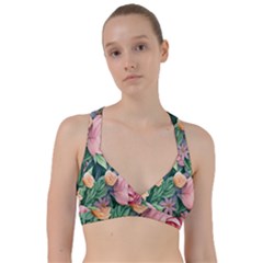 Darling And Dazzling Watercolor Flowers Sweetheart Sports Bra by GardenOfOphir