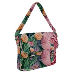 Darling And Dazzling Watercolor Flowers Buckle Messenger Bag by GardenOfOphir