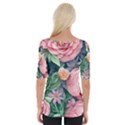 Darling and Dazzling Watercolor Flowers Wide Neckline Tee View2