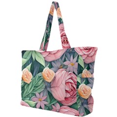 Darling And Dazzling Watercolor Flowers Simple Shoulder Bag by GardenOfOphir