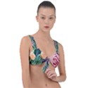 Darling and Dazzling Watercolor Flowers Front Tie Bikini Top View1