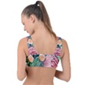 Darling and Dazzling Watercolor Flowers Front Tie Bikini Top View2