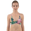 Darling and Dazzling Watercolor Flowers Wrap Around Bikini Top View1